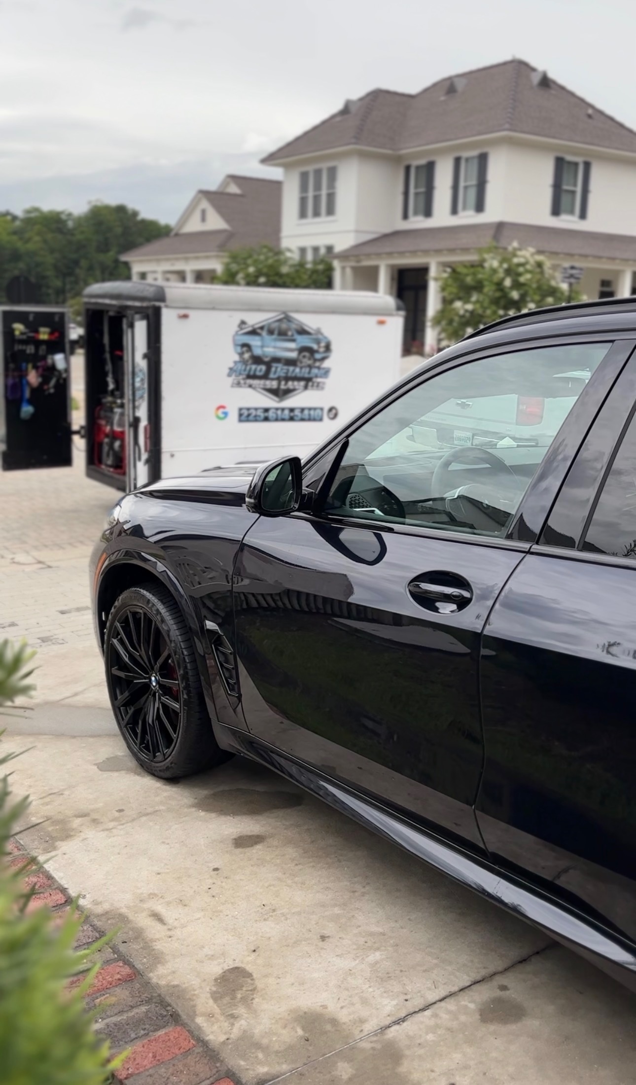 Vehicle exterior after professional ceramic coating application in Baton Rouge, Louisiana