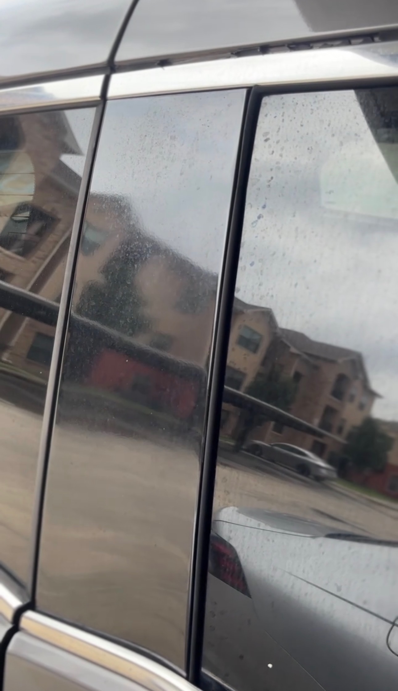 Water spots on vehicle paint before correction in Baton Rouge