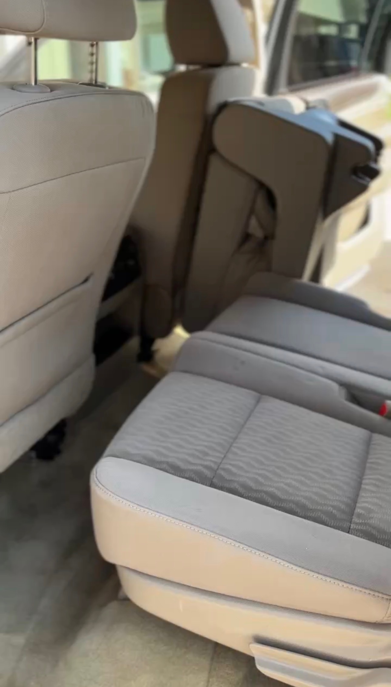 Vehicle interior before professional deep cleaning and detailing