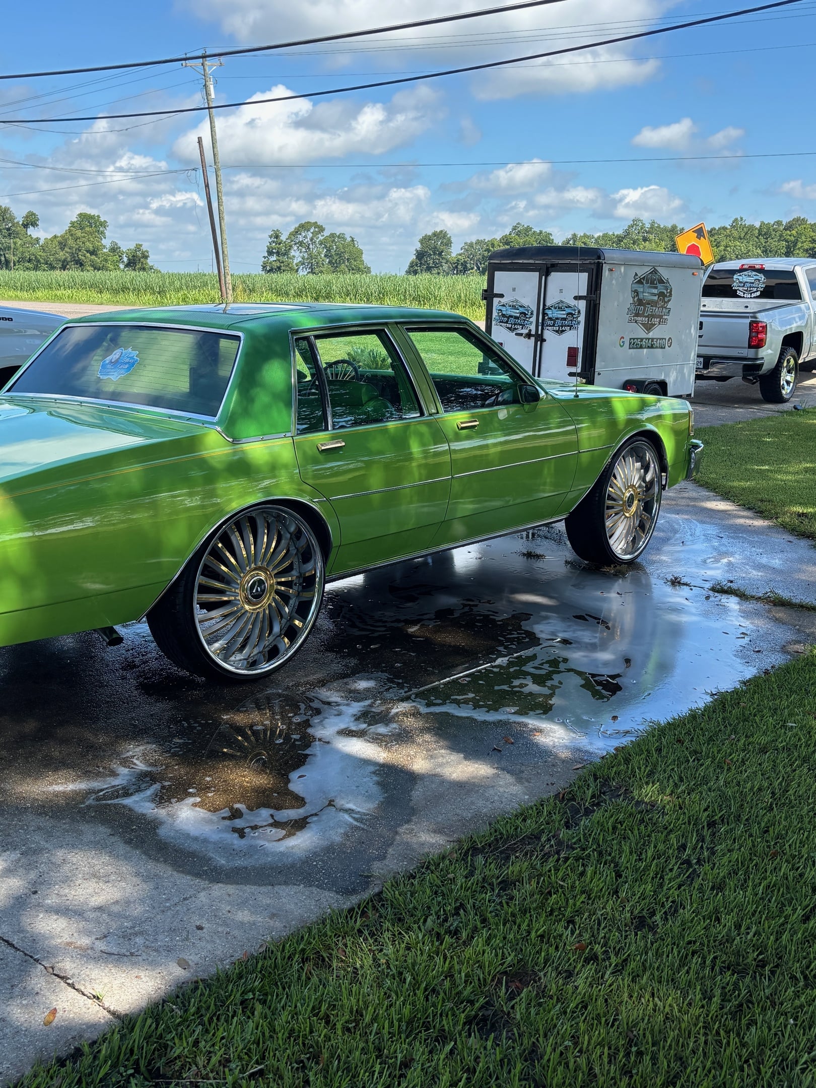Antique car after professional exterior detailing and paint polishing in Baton Rouge, LA