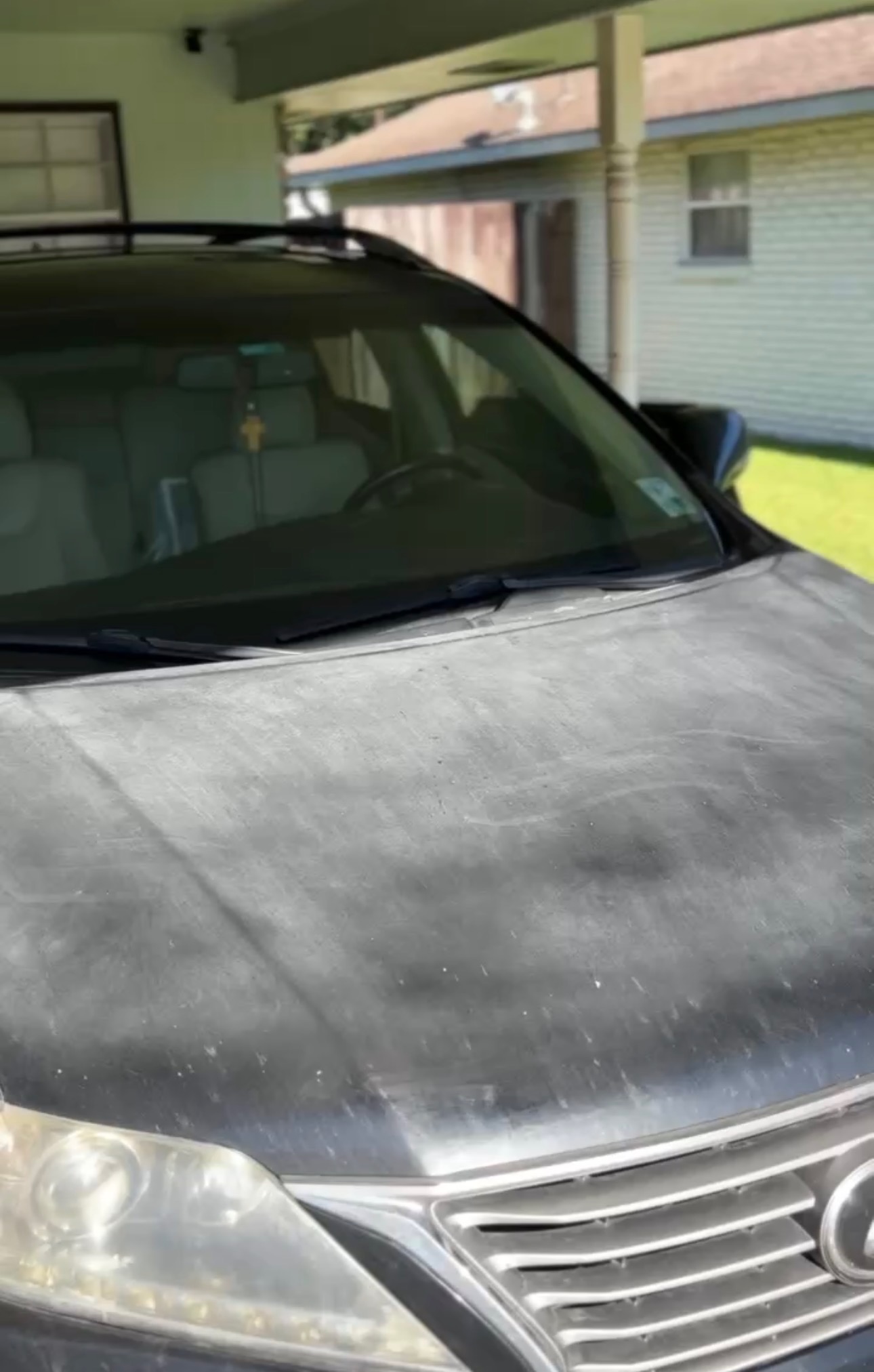 Oxidized vehicle paint before correction in Baton Rouge